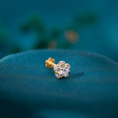 Gold Bloomlight Lab Grown Diamond Nosepin