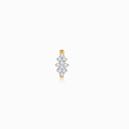 Gold Gleam Sway Lab Grown Diamond Nose Ring