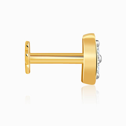 Gold Sharp Shine Lab Grown Diamond Nosepin