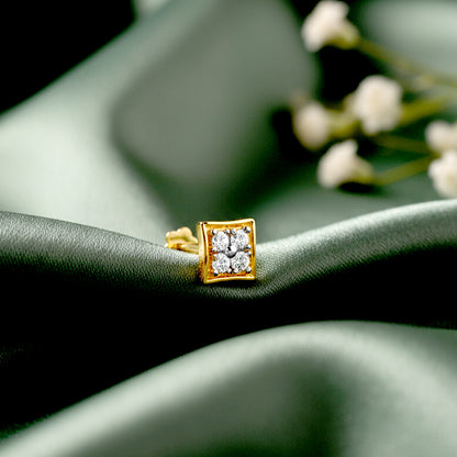 Gold Sharp Shine Lab Grown Diamond Nosepin