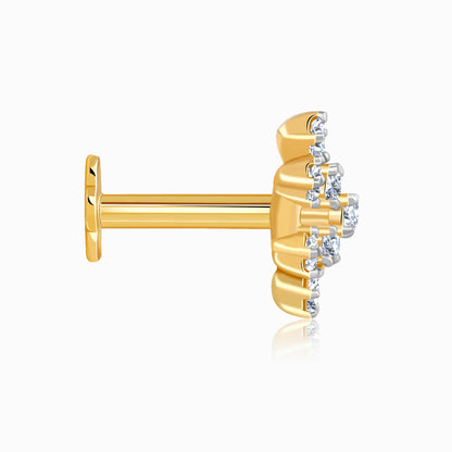 Gold Mosaic Lab Grown Diamond Nosepin