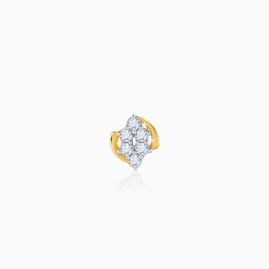 Gold Tranquil Lab Grown Diamond Nosepin