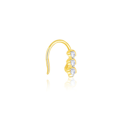 Gold True Connection Diamond Nose Pin