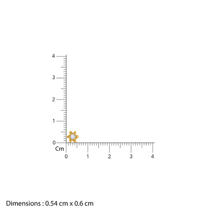 Gold Noor Petal Lab Grown Diamond Nose Pin