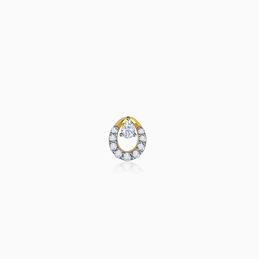 Gold Virelle Crown Lab Grown Diamond Nose Pin