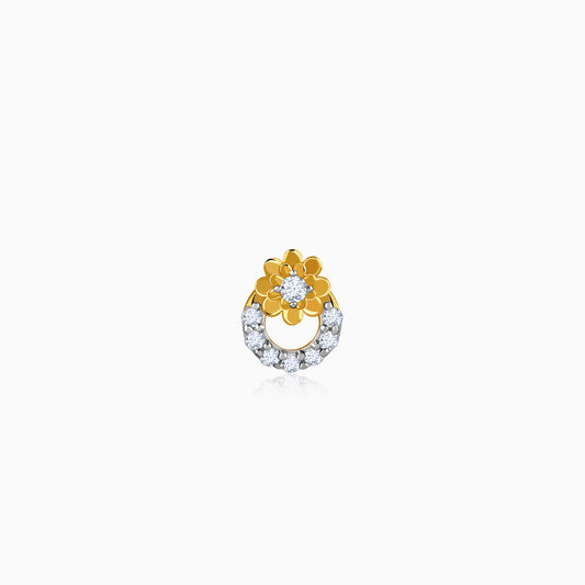 Gold Zaria Bloom Lab Grown Diamond Nose Pin
