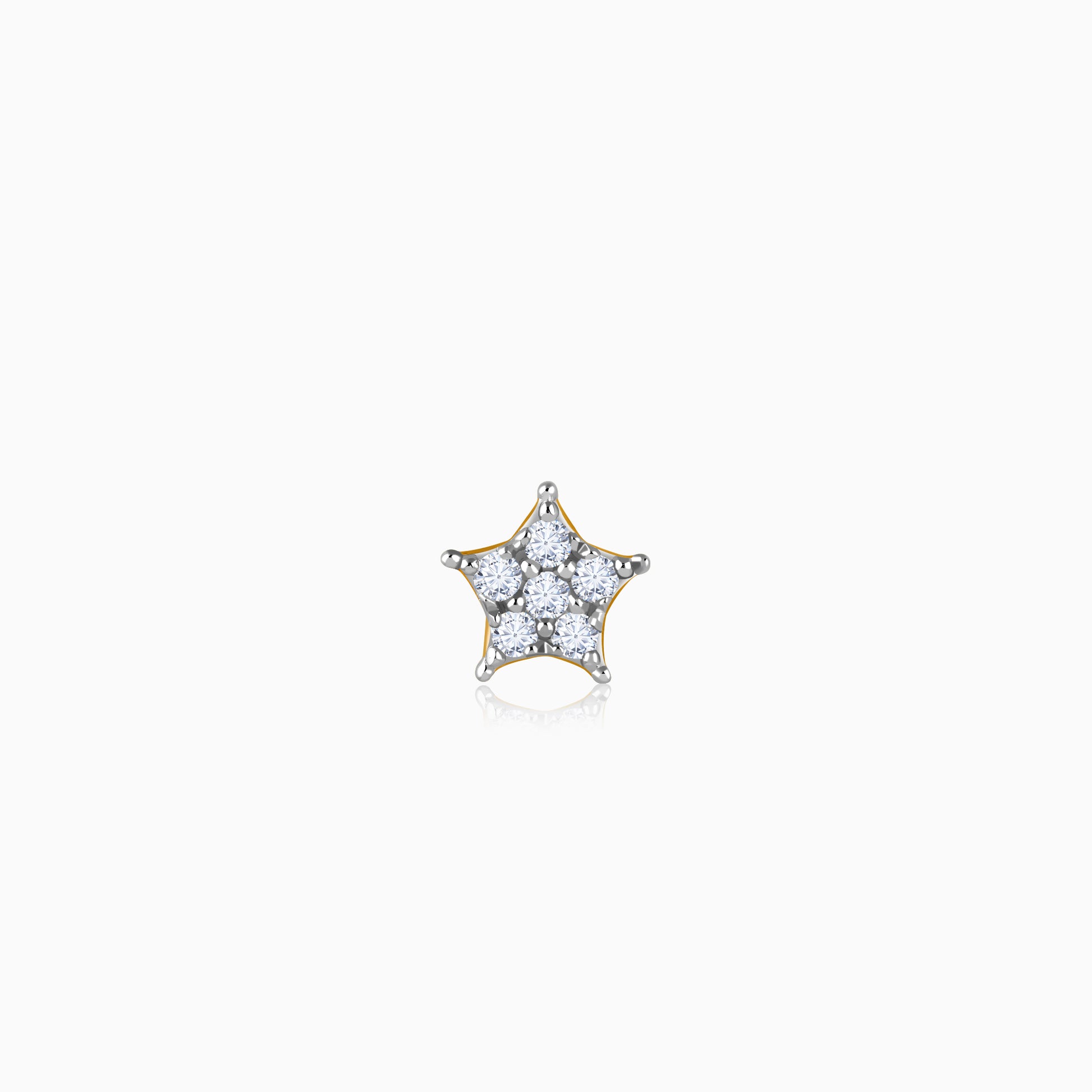 Gold Zaria Polaris Lab Grown Diamond Nose Pin