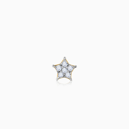 Gold Zaria Polaris Lab Grown Diamond Nose Pin