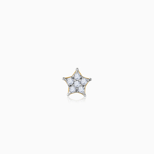 Gold Zaria Polaris Lab Grown Diamond Nose Pin