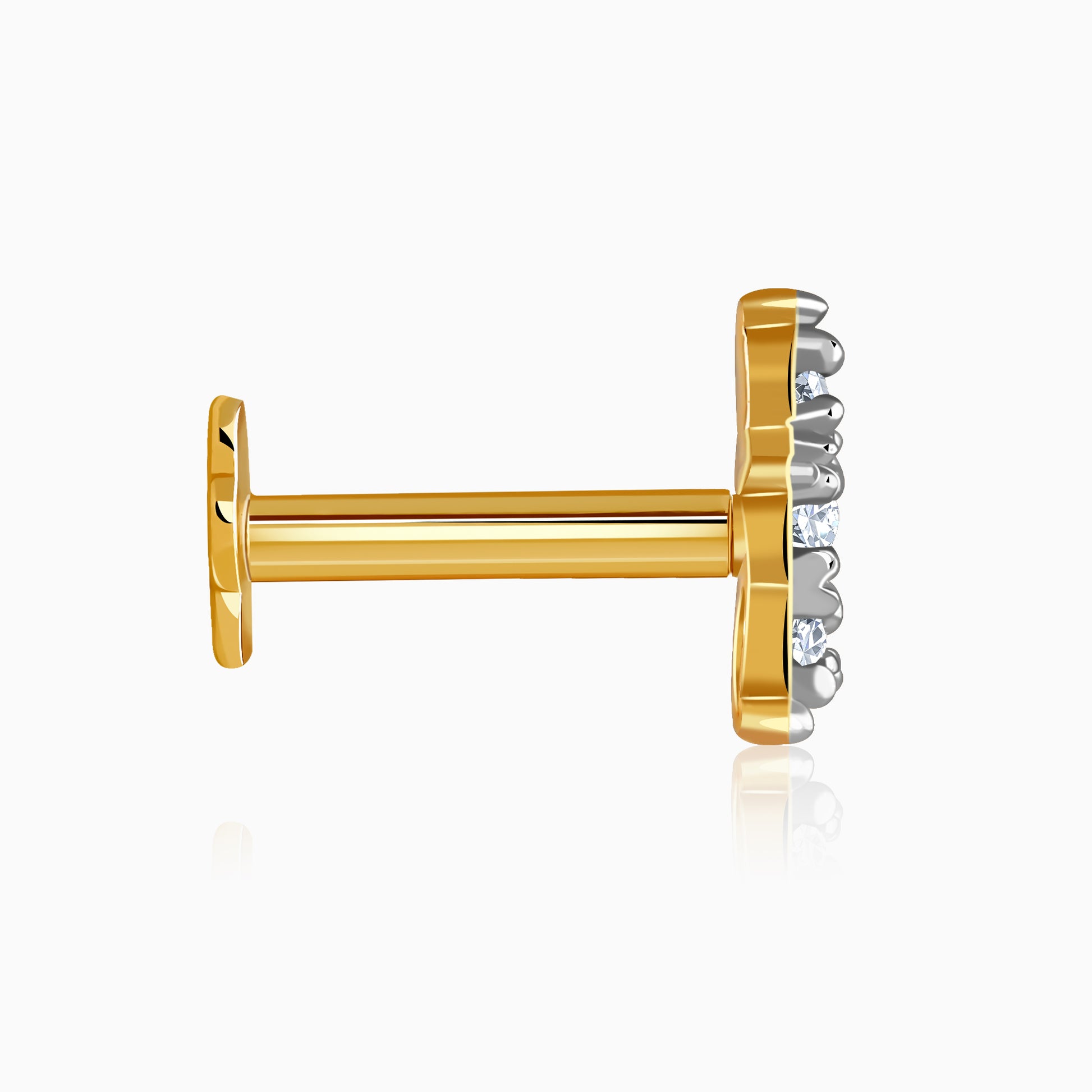 Gold Zaria Polaris Lab Grown Diamond Nose Pin