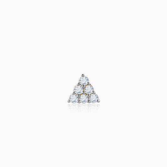 Gold Elara Trigon Lab Grown Diamond Nose Pin