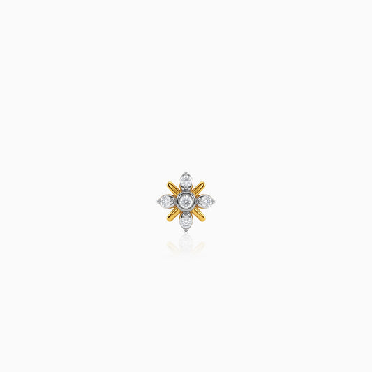 Gold Elysian Radiance Lab Grown Diamond Nose Pin