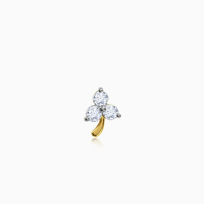 Gold Floral Hope Lab Grown Diamond Nose Pin