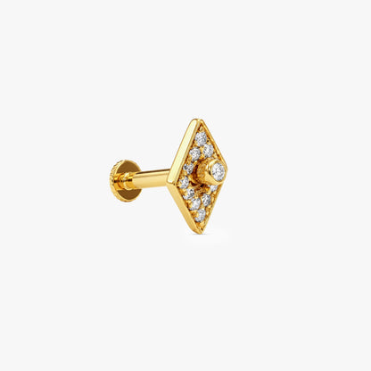 Gold Zenith Spark Lab Grown Diamond Nose Pin