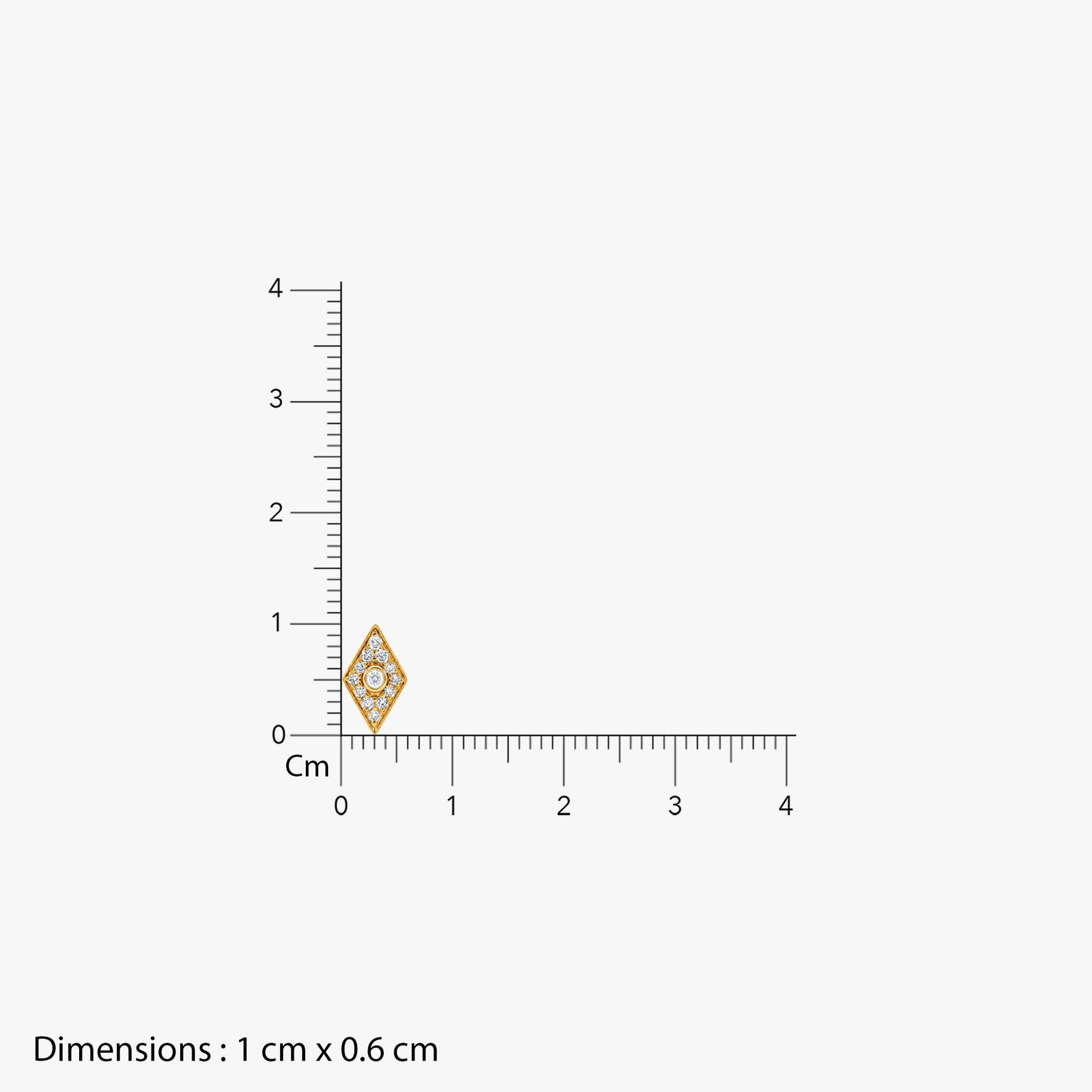 Gold Zenith Spark Lab Grown Diamond Nose Pin