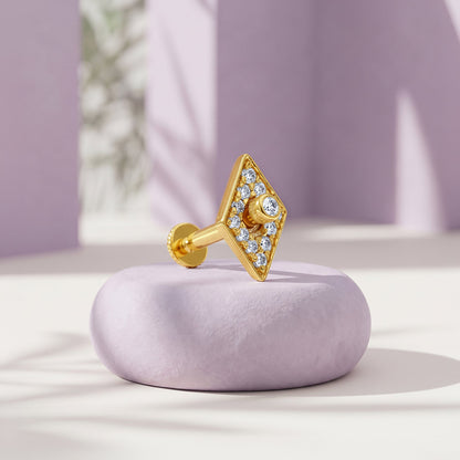Gold Zenith Spark Lab Grown Diamond Nose Pin