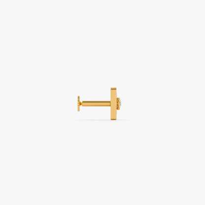 Gold Vertex Shine Lab Grown Diamond Nose Pin