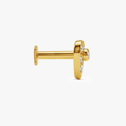 Gold Sweet Spark Lab Grown Diamond Nose Pin