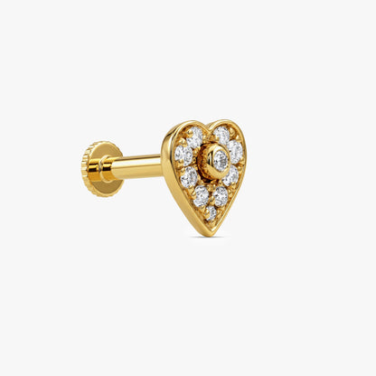 Gold Sweet Spark Lab Grown Diamond Nose Pin