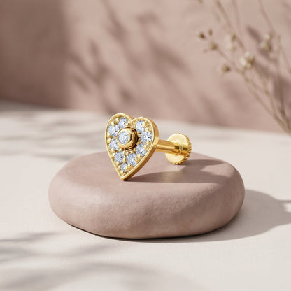Gold Sweet Spark Lab Grown Diamond Nose Pin