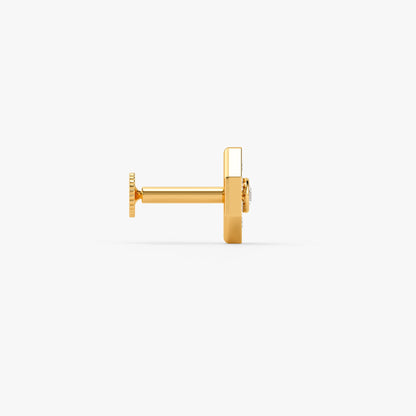 Gold Nova Halo Lab Grown Diamond Nose Pin