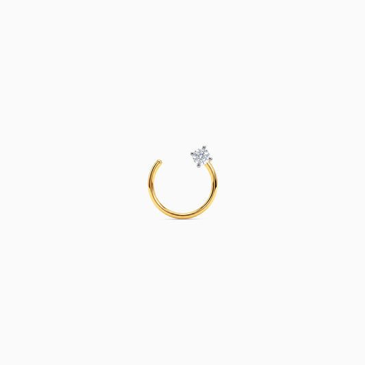 Gold Aube Lab Grown Diamond Nose Pin