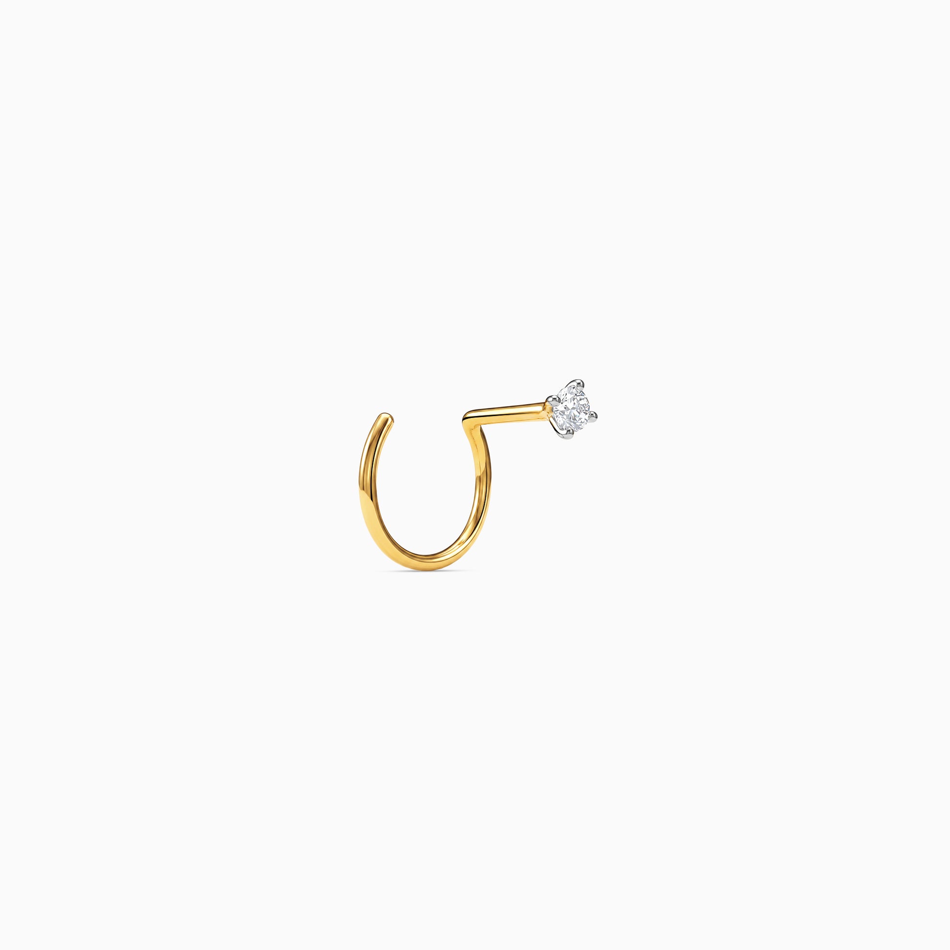 Gold Aube Lab Grown Diamond Nose Pin