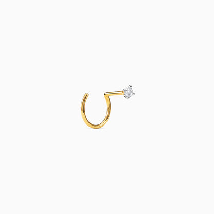 Gold Aube Lab Grown Diamond Nose Pin