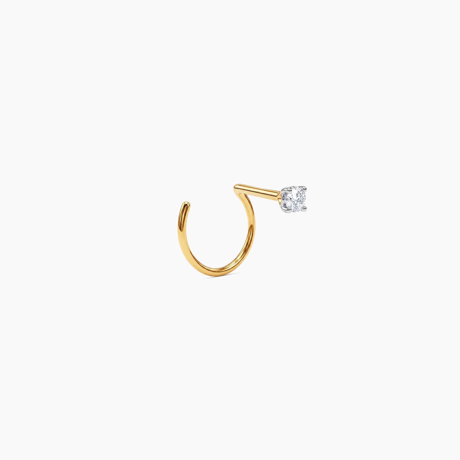 Gold Matinee Lab Grown Diamond Nose Pin