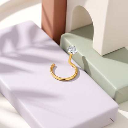 Gold Shynora Lab Grown Diamond Nose Pin