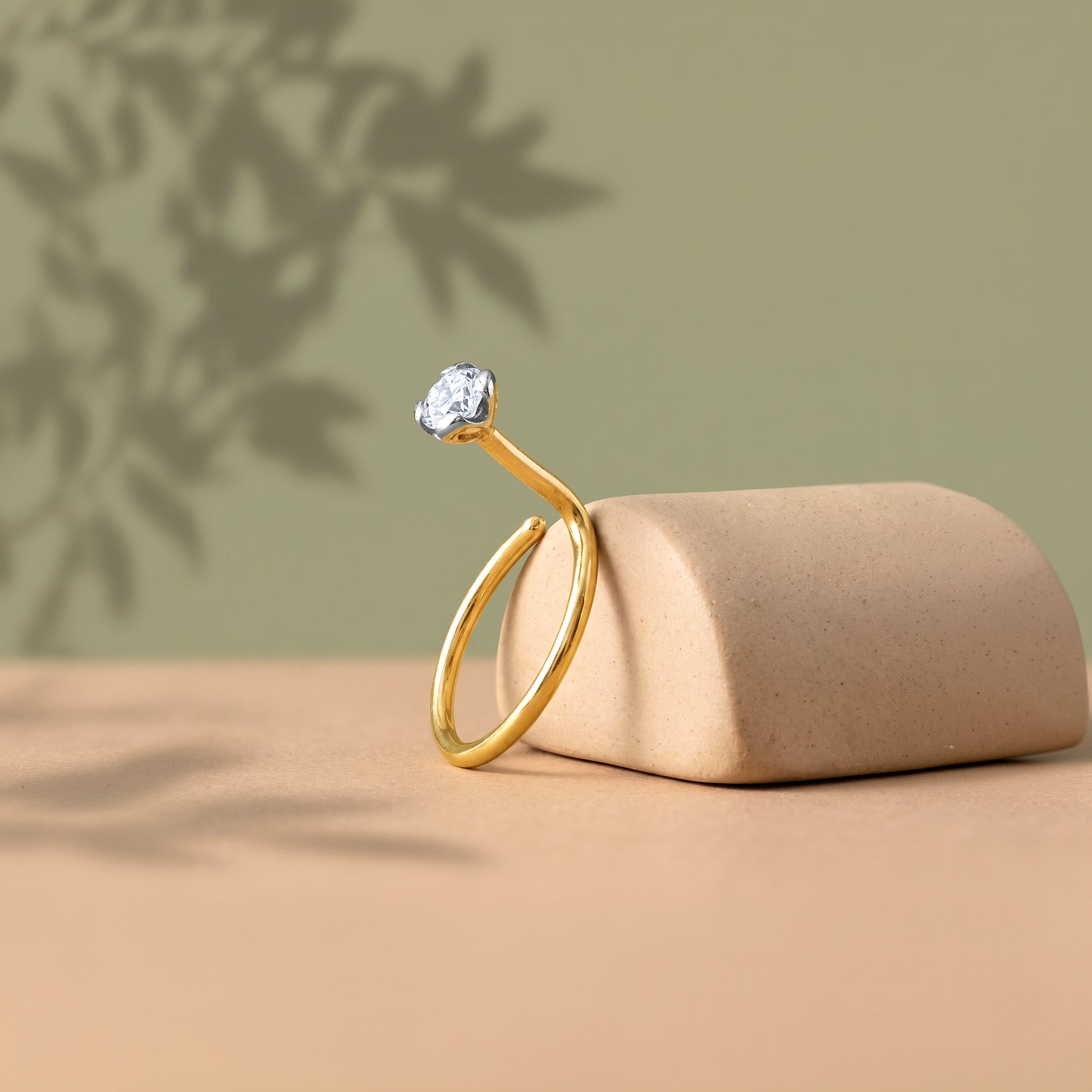Gold Jolene Lab Grown Diamond Nose Pin