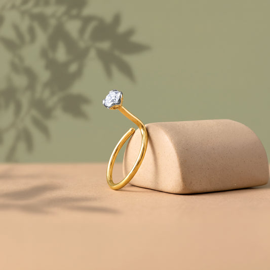 Gold Jolene Lab Grown Diamond Nose Pin