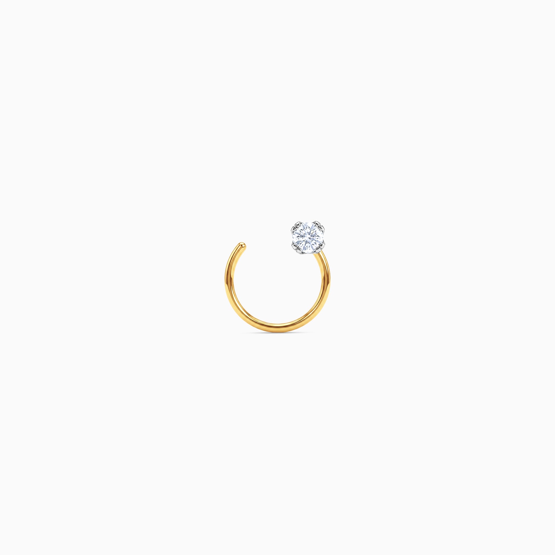 Gold Gleamora Lab Grown Diamond Nose Pin