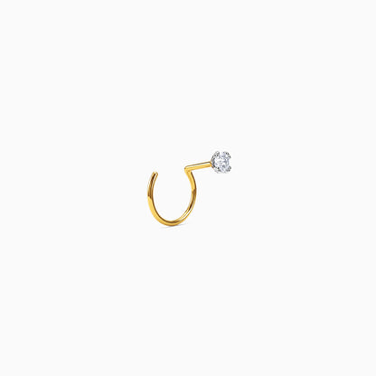 Gold Gleamora Lab Grown Diamond Nose Pin