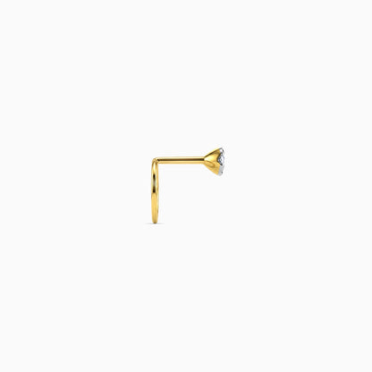 Gold Olea Lab Grown Diamond Nose Pin