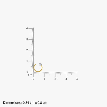 Gold Olea Lab Grown Diamond Nose Pin