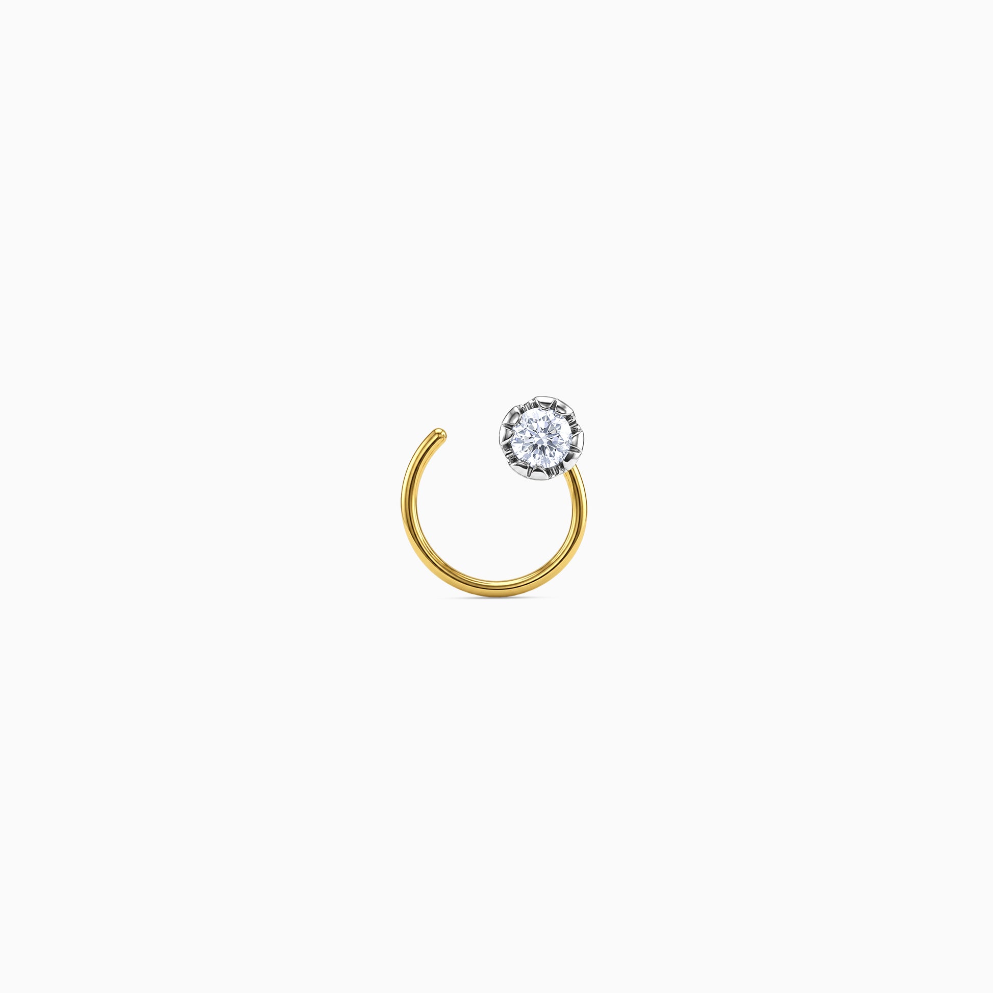 Gold Quiet Glow Lab Grown Diamond Nose Pin