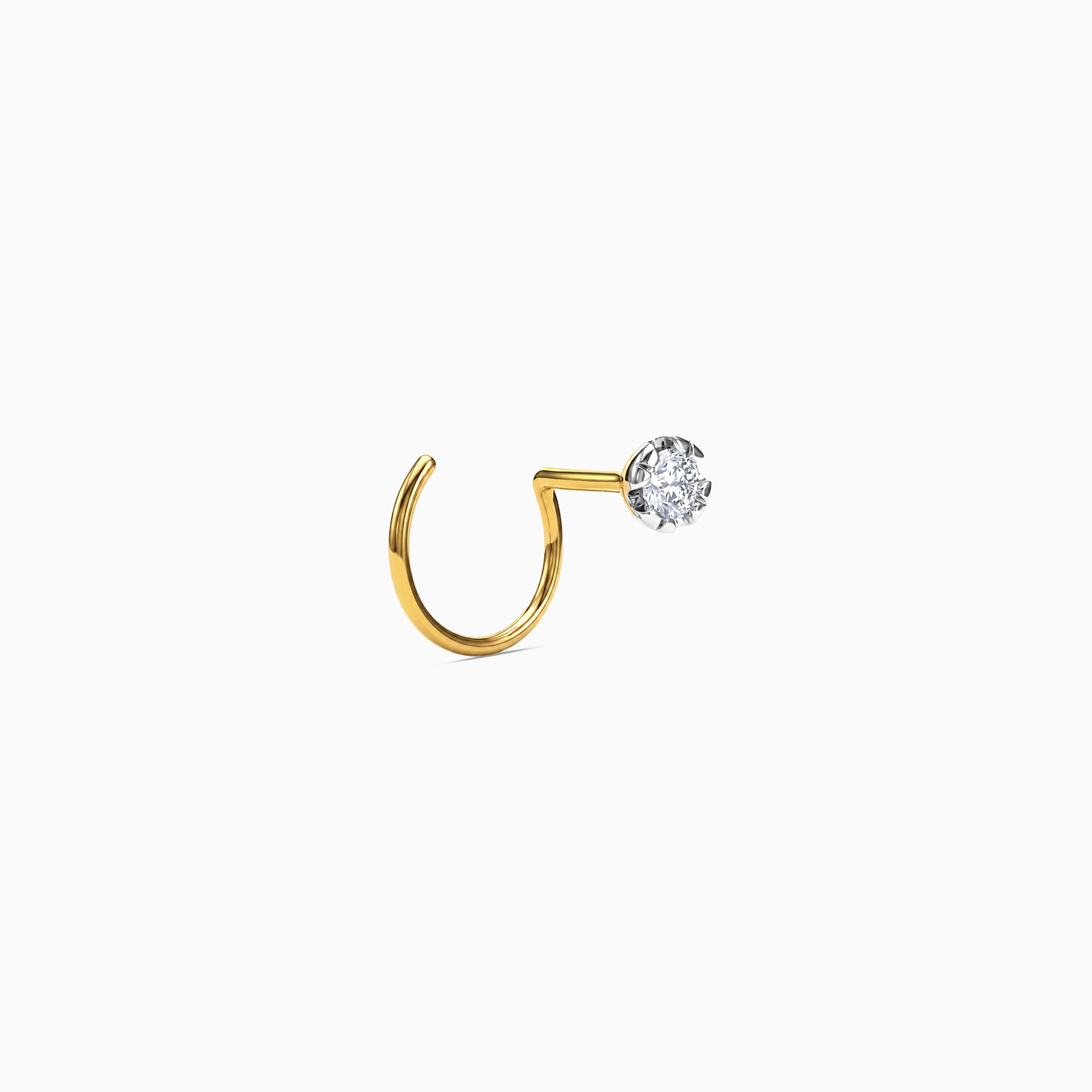 Gold Quiet Glow Lab Grown Diamond Nose Pin