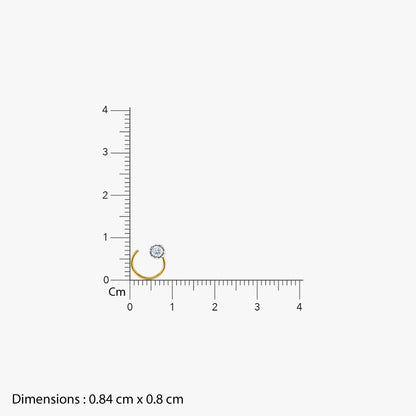 Gold Quiet Glow Lab Grown Diamond Nose Pin