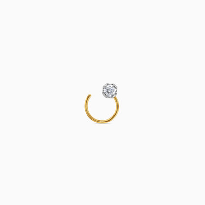 Gold Sunlit Grace Lab Grown Diamond Nose Pin