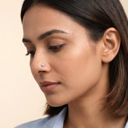 Gold Sunlit Grace Lab Grown Diamond Nose Pin