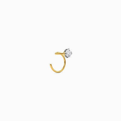 Gold Sunlit Grace Lab Grown Diamond Nose Pin