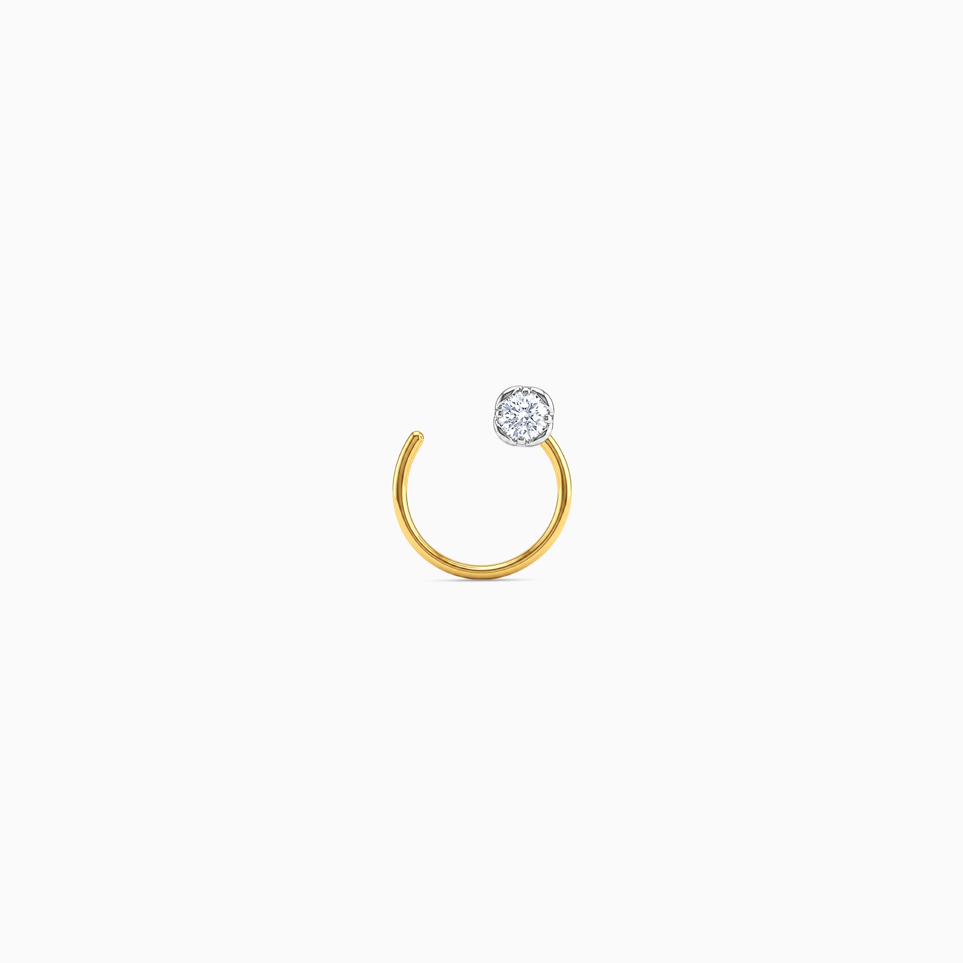 Gold Lumora Glow Lab Grown Diamond Nose Pin