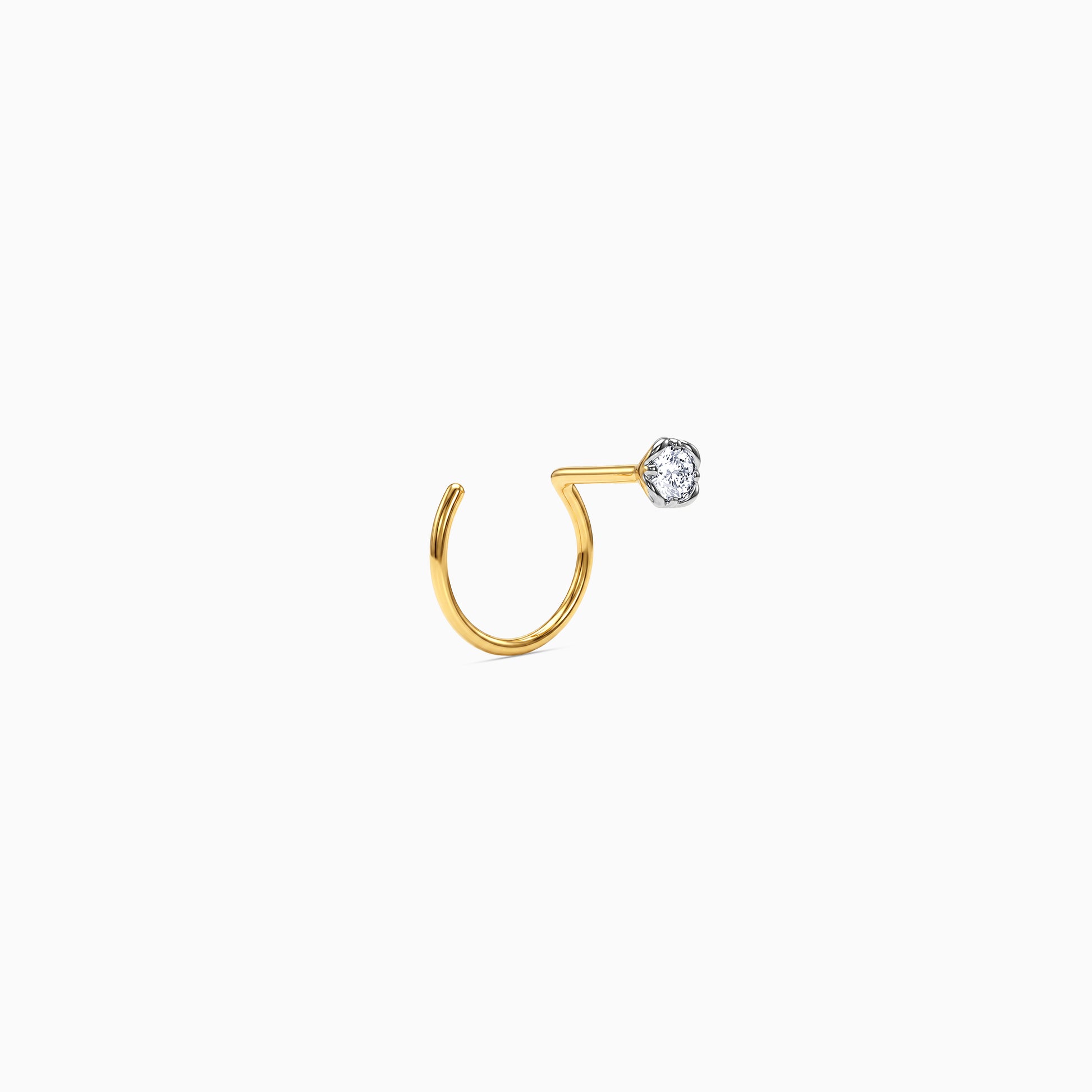 Gold Lumora Glow Lab Grown Diamond Nose Pin