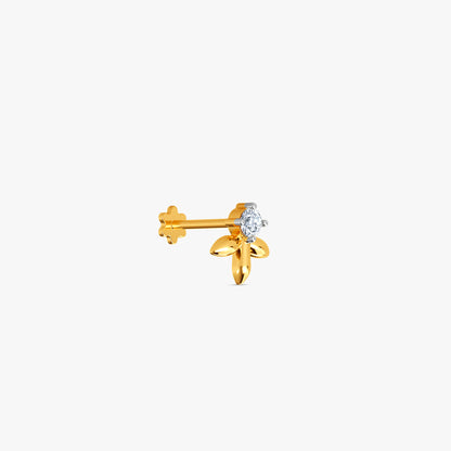 Gold Florielle Lab Grown Diamond Nose Pin
