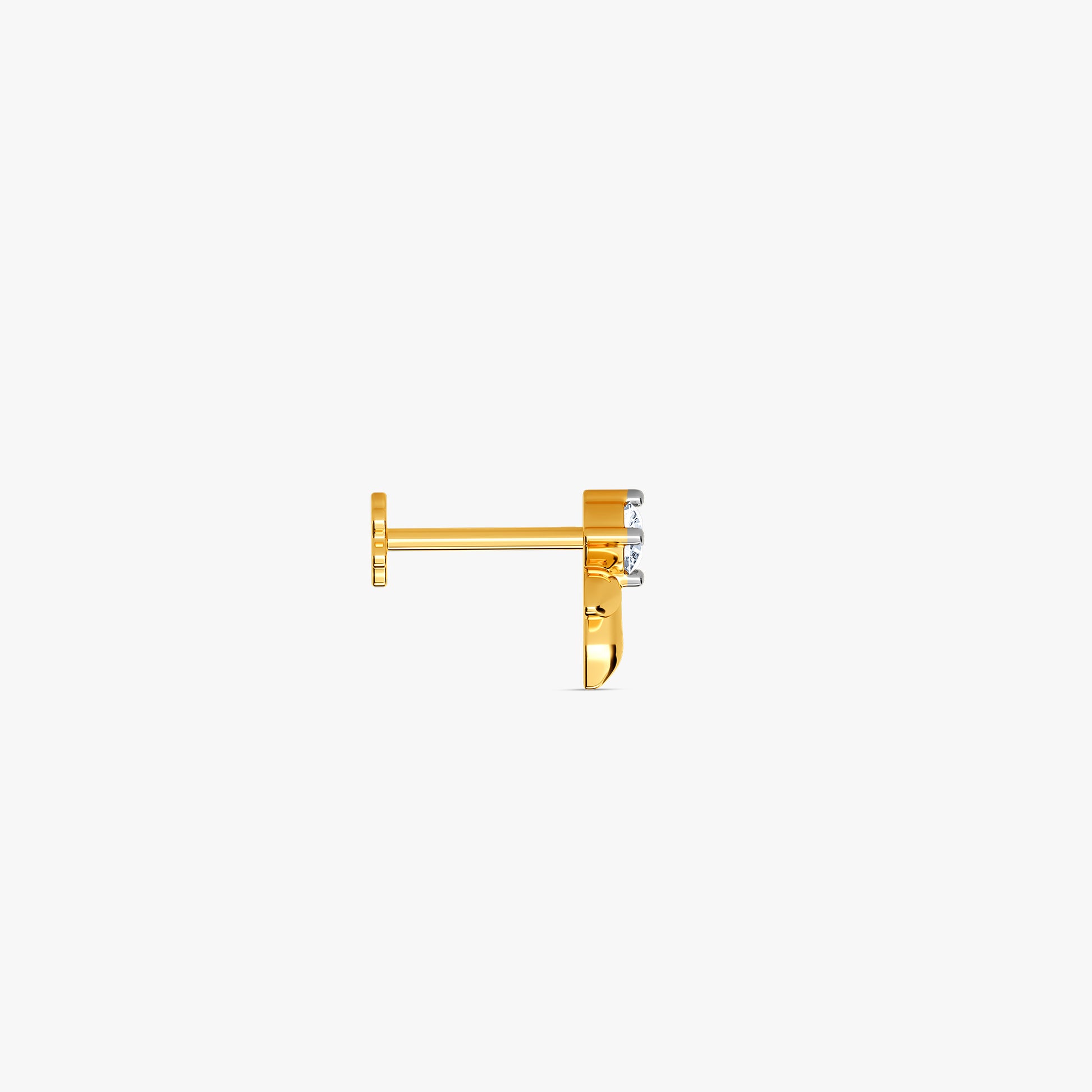 Gold Florielle Lab Grown Diamond Nose Pin