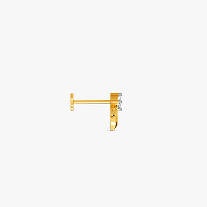 Gold Florielle Lab Grown Diamond Nose Pin