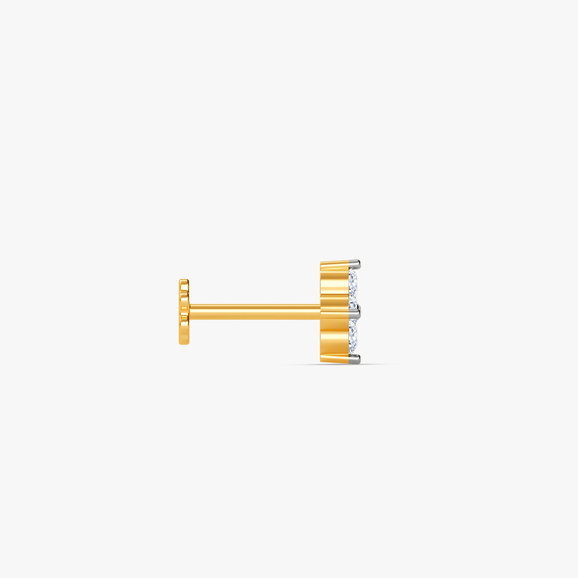 Gold Blossom Veil Lab Grown Diamond Nose Pin