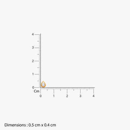 Gold Elara Curve Lab Grown Diamond Nose Pin