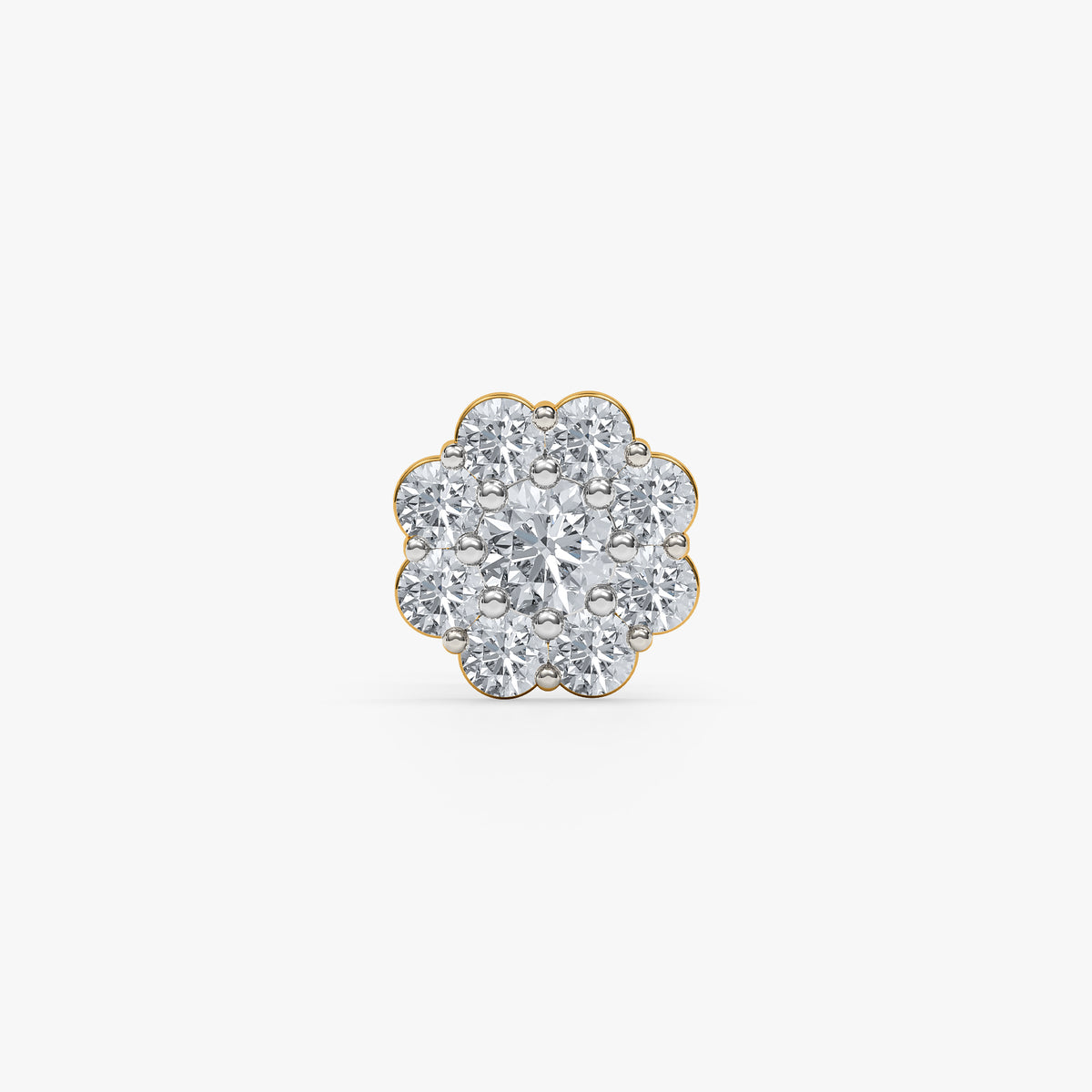 Gold Bloom Darling Lab Grown Diamond Nose Pin